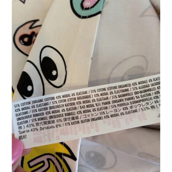 Disney Chip And Dale Women’s Pajama Set Size 1X NWT White Two Piece Organic Cott - Picture 8 of 10